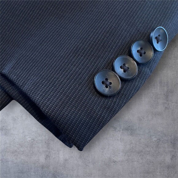 HART SHAFFNER MARX Mens Blazer 48R WOOL Sport Coat Two Button Suit Jacket Black - Picture 6 of 16